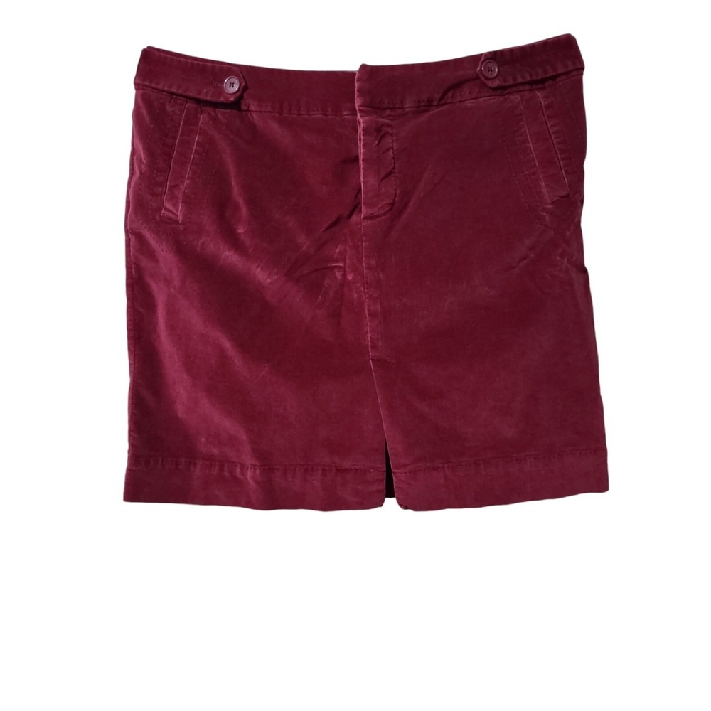 American Eagle Outfitters Skirt Women's Size 14 Stretch Soft‎ Velvet Feel Maroon